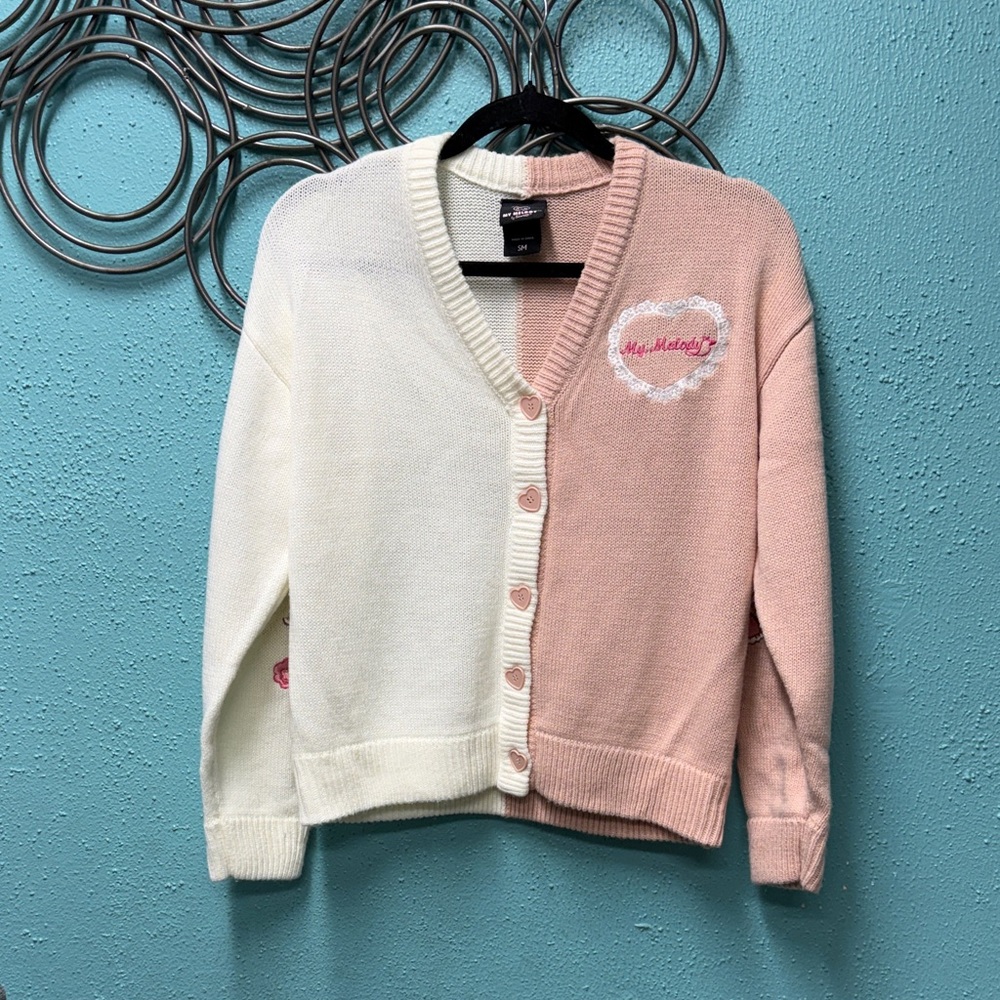 My Melody Two-Tone Cardigan Sweater